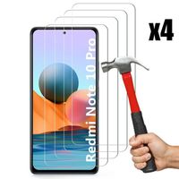 Pack- 4 Verre Trempé Protection pour Redmi Note 10 Pro 5G Haute Résistance Anti Rayure Films