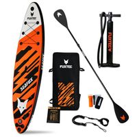 Stand Up Paddle Board gonflable FUXTEC 320 x 81 x 15 cm - orange blanc noir - Sea Cruiser
