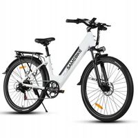 Samebike RS-A01 Pro 15AH 36V 500W 32KM-H roue de vélo électrique 27.5" vélo de ville électrique Blanc