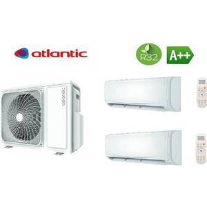 CLIMATISEUR FIXE Pack climatisation bi split ATLANTIC 4,8 KW + 2 unités intérieures réversibles 2 kW DOJO R32