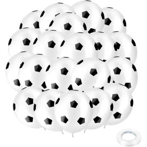 BALLON DÉCORATIF  Lot de 24 ballons de football en latex, 30,5 cm, n