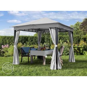 TONNELLE - BARNUM 3x3 m, Tonnelle de jardin, Sunset Classic, gris pe