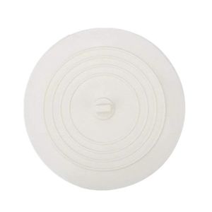 SIPHON DE LAVABO Blanc - Bouchon plat de 15cm en silicone,grand couvercle anti fuite pour baignoire, capteur de cheveux, acces