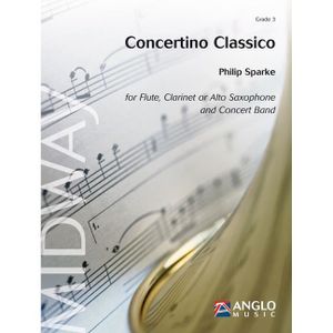PARTITION Concertino Classico - for Flute, Clarinet or Alto Saxophone and Concert Band, de Philip Sparke - Conducteur pour Orchestre d'Harm…