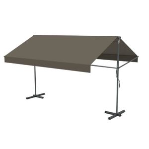 STORE - STORE BANNE  ISEO - Store banne double pente manuel 2.95 x 3 m taupe