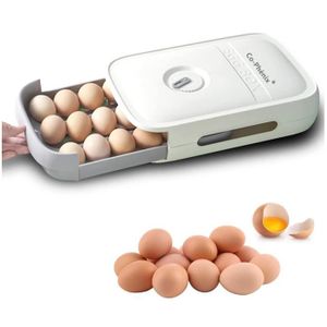 Organisateur d'œufs pour réfrigérateur ZHUODIKE - Rangement oeuf frigo -  Distributeur d'oeufs roulant - Blanc - Cdiscount Electroménager