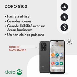 MOBILE SENIOR Doro 8100 4G Smartphone Senior - Téléphone Portabl