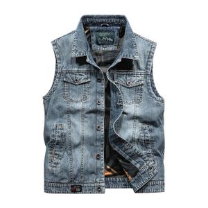 Veste En Jean Pour Femme Manteau Long Sans Manches à Capuche - Style Européen Ample Col Rabattable