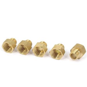 Réducteur Hexagonal 3//8Bsp Mâle 1//4Bsp Femme Laiton Bague Tuyau Fixation 5Pcs
