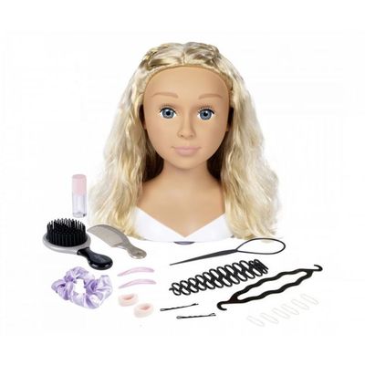 BABY born Tête à coiffer Princesse avec Accessoires | Palette de maquillage, brosse et accessoires de coiffure, cheveux longs