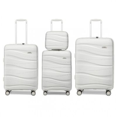 Set De 3 Valises Rigides Lätt Travel – Cabine 55 Cm + Moyenne 57 Cm + Vanity 34 Cm, 4 Roues 360°, ABS Léger & Résistant, Serrure TSA