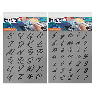 Lot De 36 Pochoirs à Lettres, Réutilisables, Pochoirs De Calligraphie