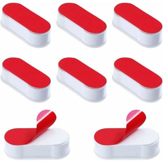 8 Patins Pare-Chocs Abattant WC - Tampons Amortisseurs Siège Toilette Universels Blanc - Installation Facile