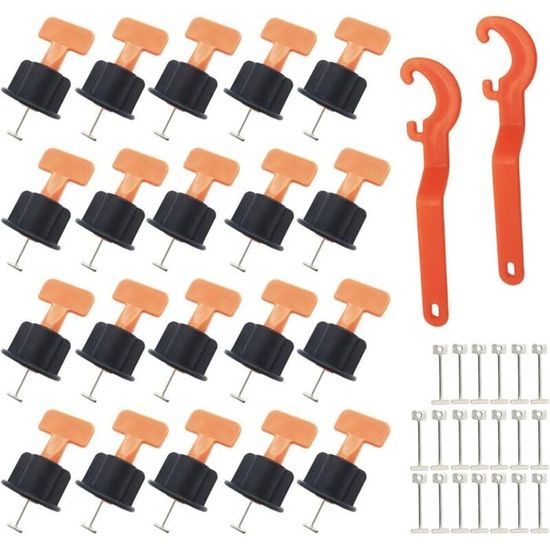 Kit De Nivellement Pour Carrelage Homestico, Croisillons Autonivelants Réutilisables (100 Pièces)