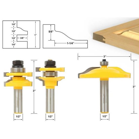 9PCS 6mm Surfaçage Fraisage à Menuiserie Fraise à Bois Fin Double Tranchant  Nettoyage du Fond de Bois Routeur Bits Dia de Coupe 10-1 - Cdiscount  Bricolage