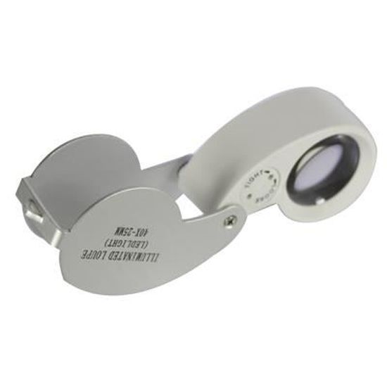 Leuchtturm Loupe à Manche Avec Lentille En Verre, Cadre Métallique Doré