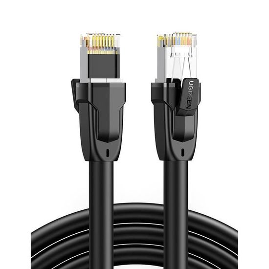BUSOHE Cat 8 Cable Ethernet 2,5m (5 Pièces), Cable Réseau LAN Gigabit