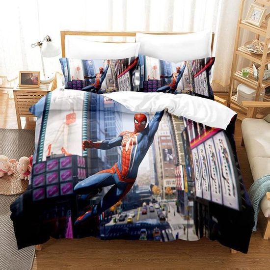 Robe De Chambre Spider-Man Garçon 9-10 Ans - Capuche, Poches, Imprimé Marvel Officiel