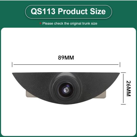Caméra De Vue Avant Pour Voiture 720p HD, Angle 170°, étanche IP67 - Compatible VW, Audi, Skoda (Polo, Golf, Passat, Etc.)
