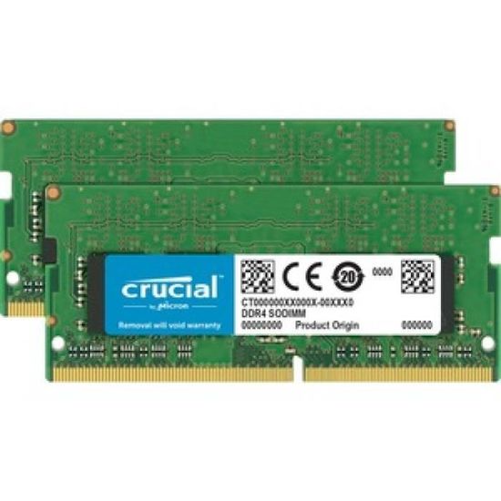 32GB KIT 16GBX2 DDR4 2666 MT/S PC4-21300 CL19 DR X8 260PINF/MAC 0,000000 Noir