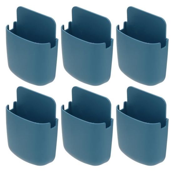 6 Supports Magnétiques Pour Télécommande - Adhésif Fort, Pose Sans Perçage, Silicone Doux, Noir