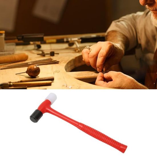 Marteau En Plastique Pour Guitare – Tête Laiton Et Tête Plastique UHMW – Outil Pour Poser Les Frettes Sur Guitare, Basse, Ukulélé - 11