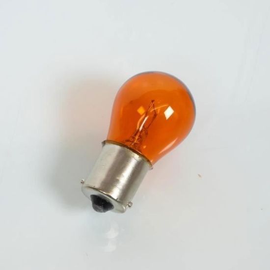 Lampe ampoule de clignotant orange 12V 21W culot BA15 pour moto scooter cyclo