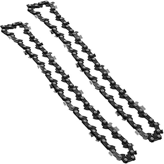 Lot De 2 Chaînes De Rechange Pour Tronçonneuse 40 Cm (16”) - 56 Maillons, Acier Carbone - Compatible Mini-Tronçonneuses - 2