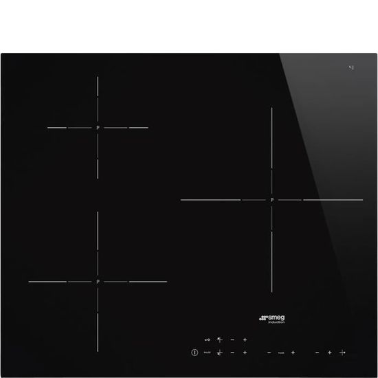Plaque à induction SMEG SI5632D - Verre-céramique noir - 3 zones de cuisson - Tactile - 7200 W