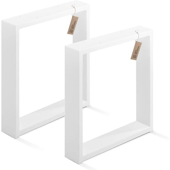 IWEDN Lot De 2 Pieds De Table Rectangulaires De 101,6 Cm De Hauteur En Métal Robuste Pour Table, Maison à Faire Soi-même (101,6 Cm De Hauteur, 45 Cm De Largeur