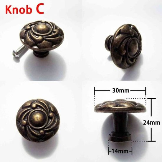 Poignées de porte en céramique, citrouille, boutons de tiroir, trou
