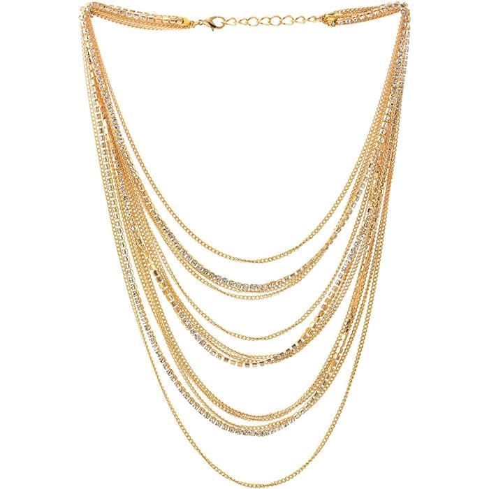 Rockible Sautoir Multi-Couches Ethnique Fleur – Collier Suspendu Boho Chic En Coton Et Coquille Naturelle, 80 Cm