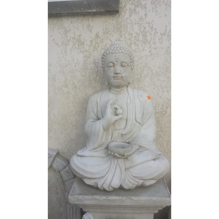 STATUE BOUDDHA EN PIERRE RECONSTITUE