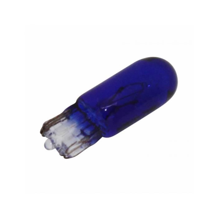Ampoule-lampe 12v 1,7w norme w1,2w culot w2,2x5,2d wedge bleu (compteur) (boite de 10) -p2r-
