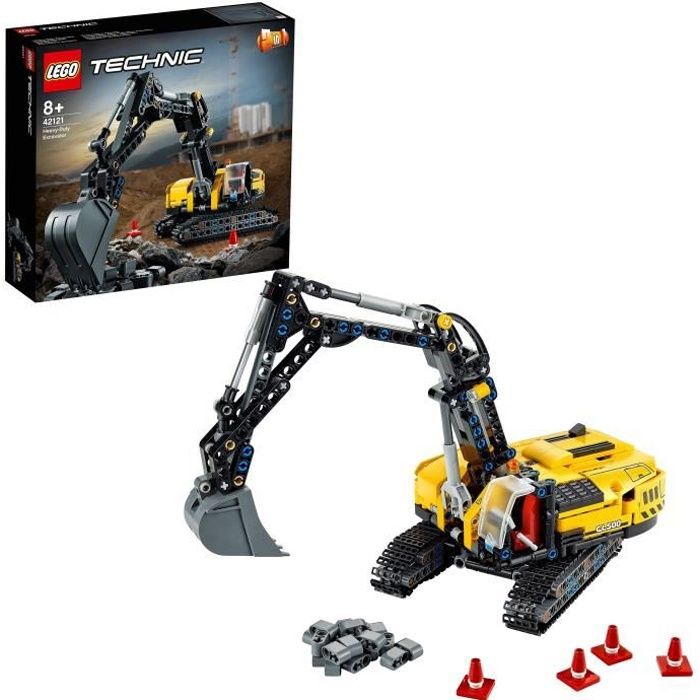 LEGO® Technic 42121 Pelleteuse, Jouet de Construction, Engins Chantier, Tracteur à Chenilles