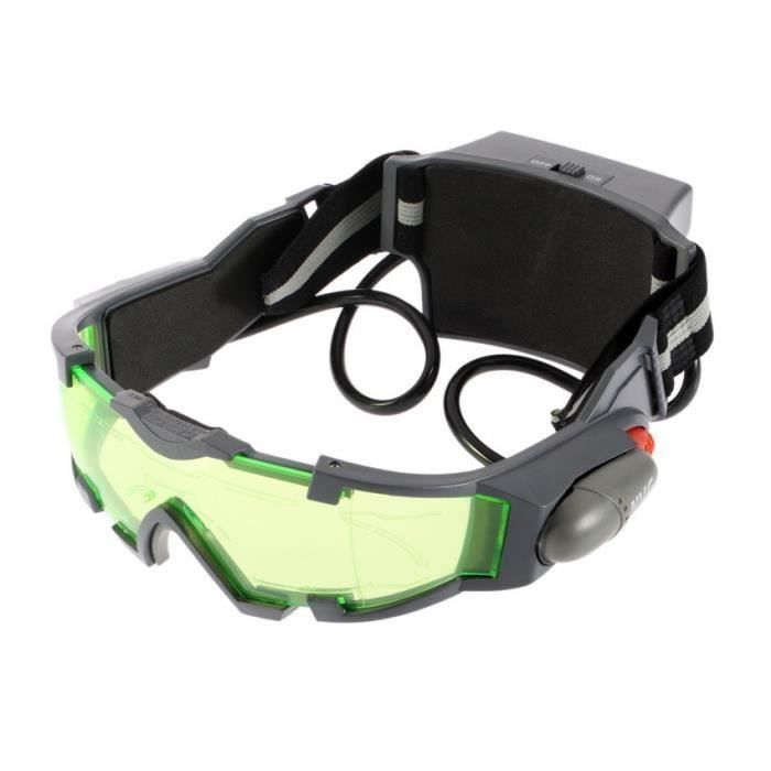 la lentille verte réglable de lunettes eyeshield élastique des lunettes de vision nocturne a1084