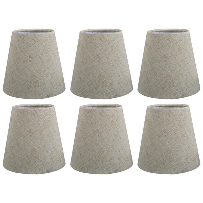 Eastlion 6 Pièces en Tissu Petit Abat-jour de Lustre E14,9*14*13cm