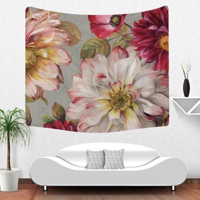 Ywei Imprimer coloré tapisserie Art de mur de pièce Hanging Tapisserie Art Nature Décoration d'intérieur_MO4911
