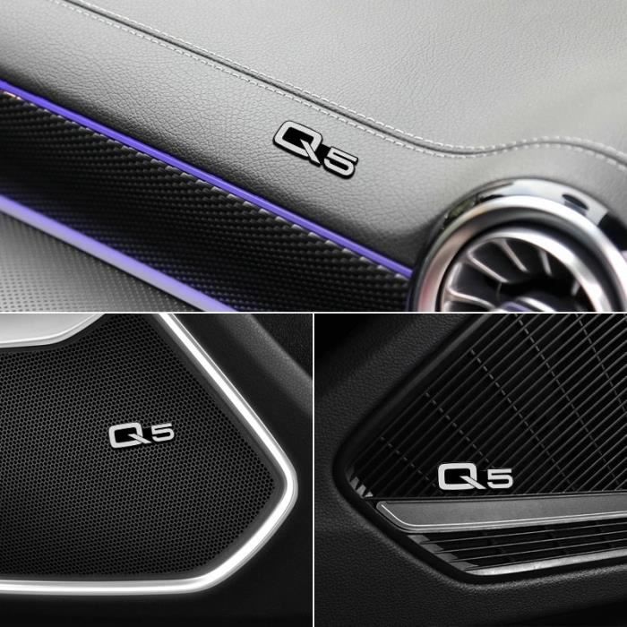 Accessoires auto intérieurs,Autocollants 3D en aluminium, 4 pièces, pour AUDI A4 8V 8P 8L A4L A3 A6 A7 A8 - Type 4PCS For AUDI Q5