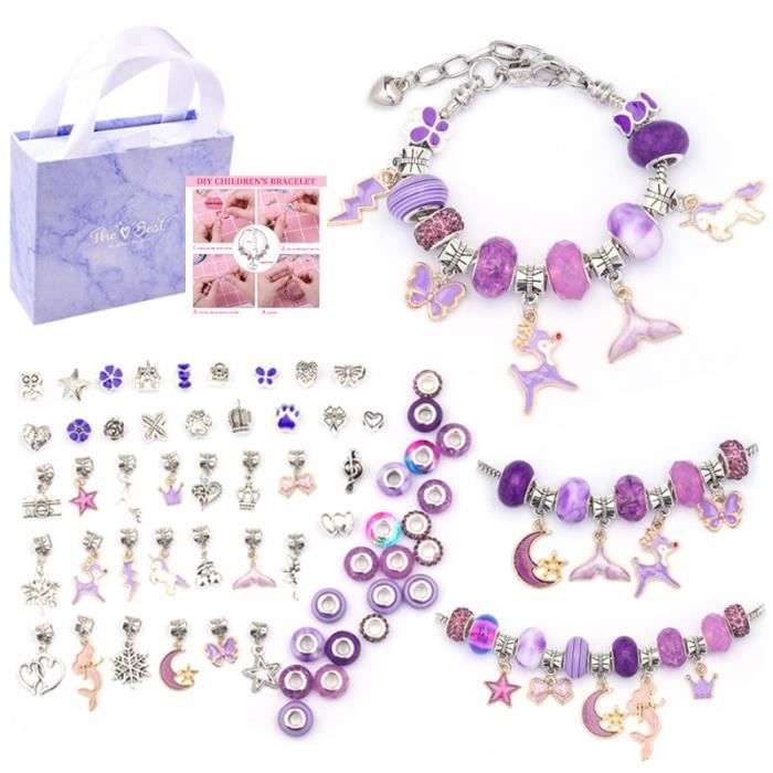 Perles de Bricolage DIY Loisirs Créatif Colliers pour Enfants Jeux éducatifs et scientifiques Kits de perles Bracelets fantaisie