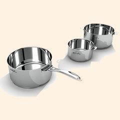 Casserole Evolution inox x3 16/20+manche inox