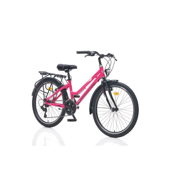 CORELLI - VELO URBAIN 24- SHIWERS - alu, 21 v, rose et blanc.