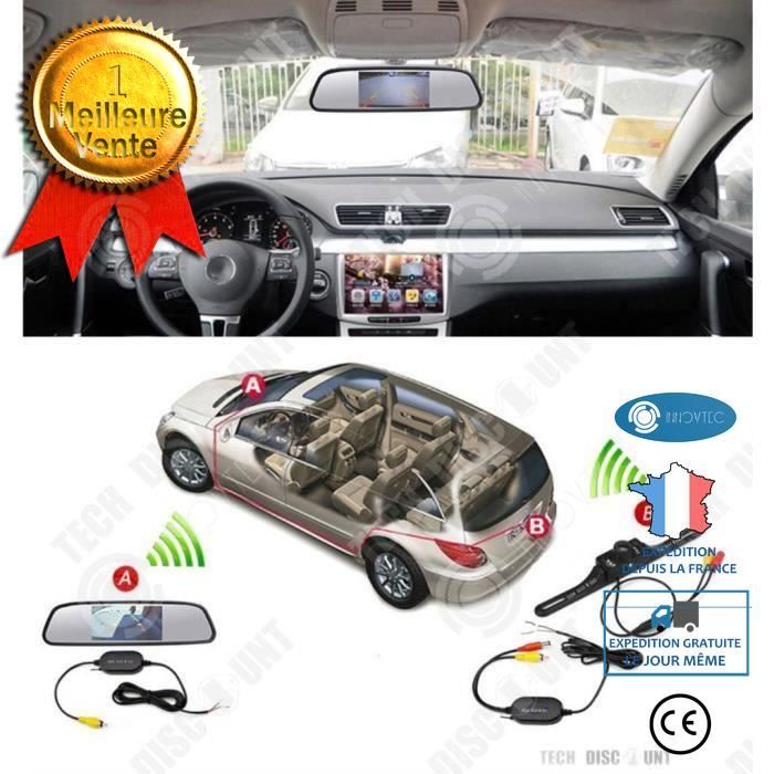 INN® Caméra de recul sans fil voiture camping car camion wifi stationnement rétroviseur plaque immatriculation utilitaire avant arri