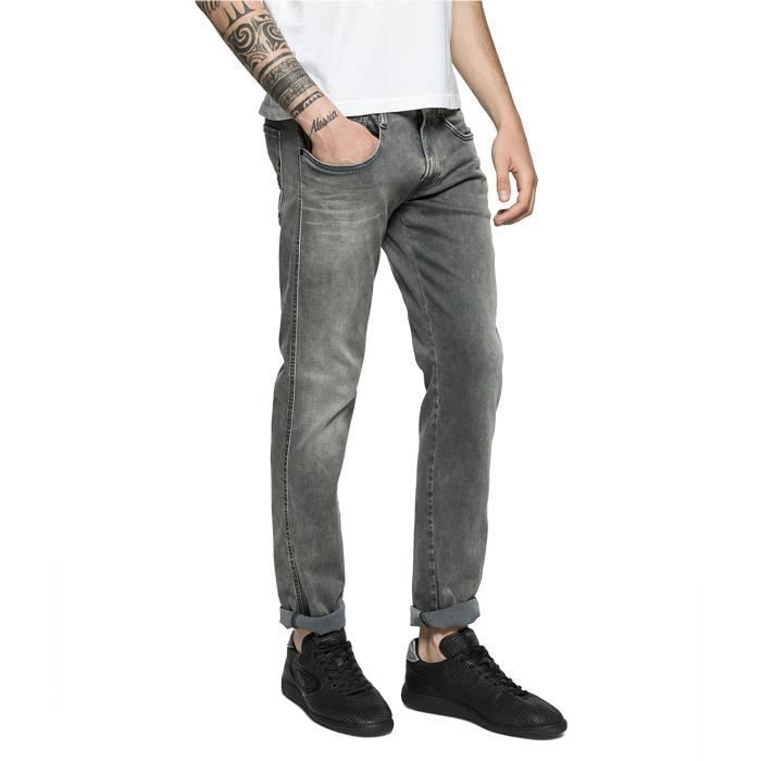 Replay Grey Anbass Slim Fit Stretch 'Hyperflex' Jean - Denim Pants - M914 661-07B 34-30