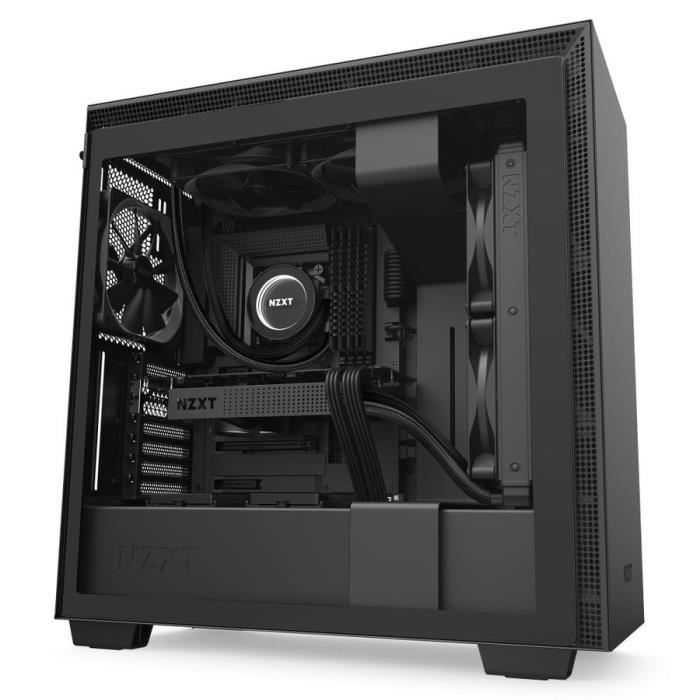 NZXT BOITIER PC H710 Midi - Moyen Tour - Noir - Verre trempé - Format ATX (CA-H710B-B1)