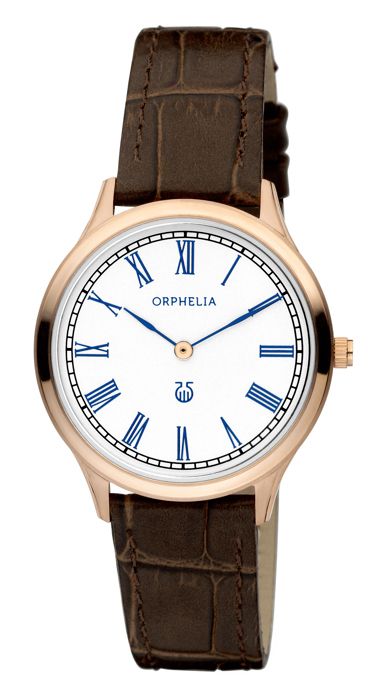 ORPHELIA - Montre Femme - Quartz Analogique - Bracelet Cuir Marron - OR11600