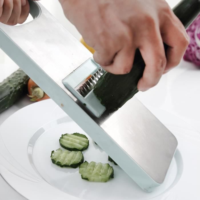 1pc Cuisine En Acier Inoxydable Cutter Multifonctionnel Râpe Pour Concombre De Pomme Terre MANDOLINE - EMINCEUR - COUPE-ALIMENT