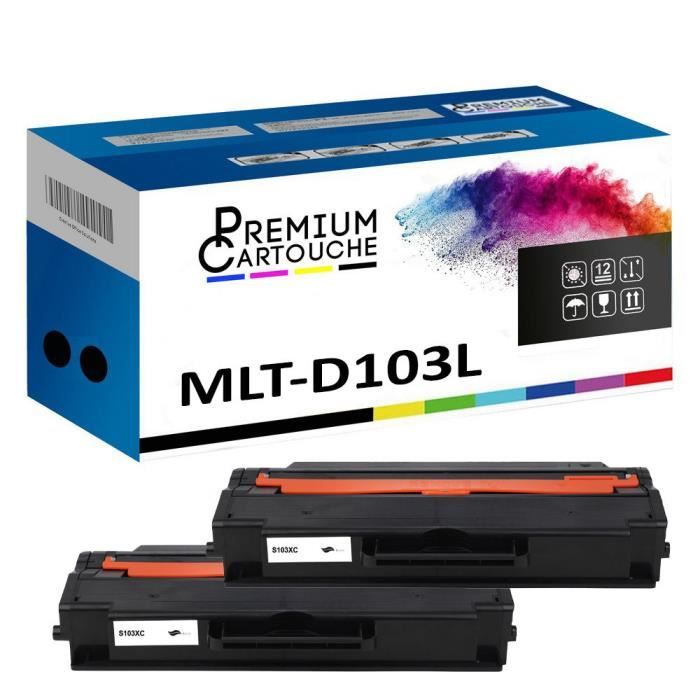 Toner MLT-D103L Noir X2 Compatible pour Samsung ML-2900 Series ML-2950 ND ML-2950 NDR ML-2950 Series ML-2951 D ML-2955 DW ML-2955 F