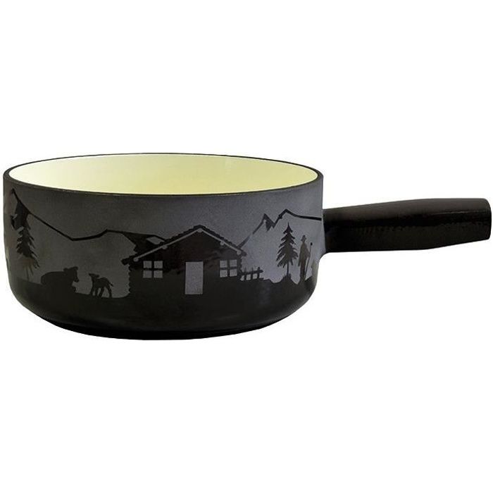 Caquelon fondue D : 20 cm Heidi - taupe