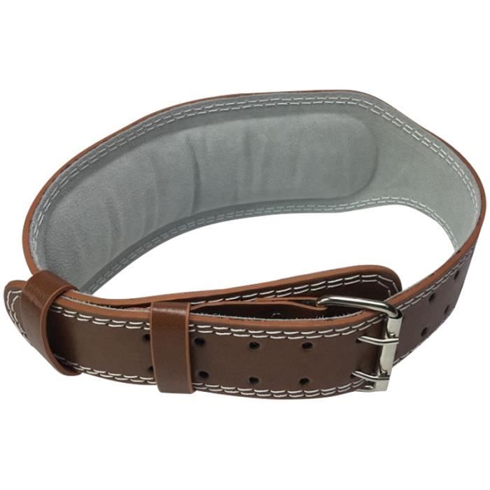 Ceinture de Musculation Ceinture de Musculation Ceinture de Soutien Dorsale Double Couche Ceinture de Traction Dure-Marron 110